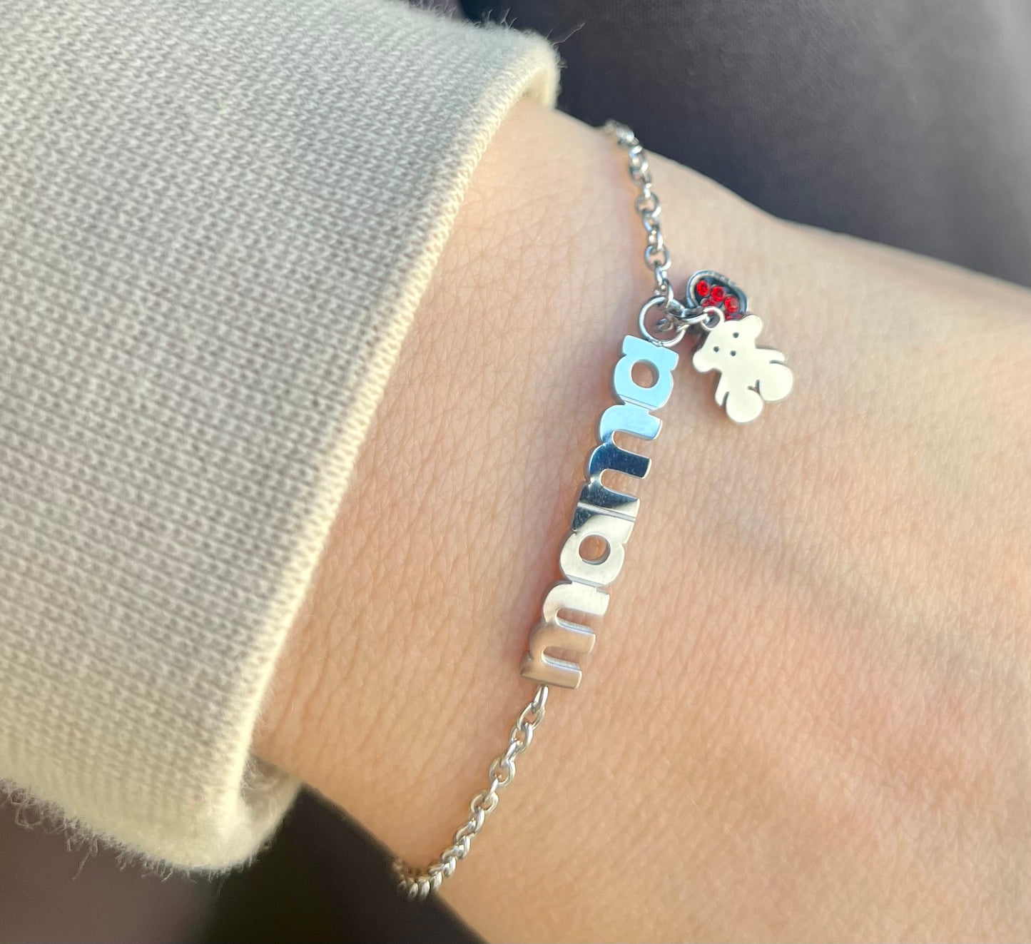 Mom Bear Bracelet