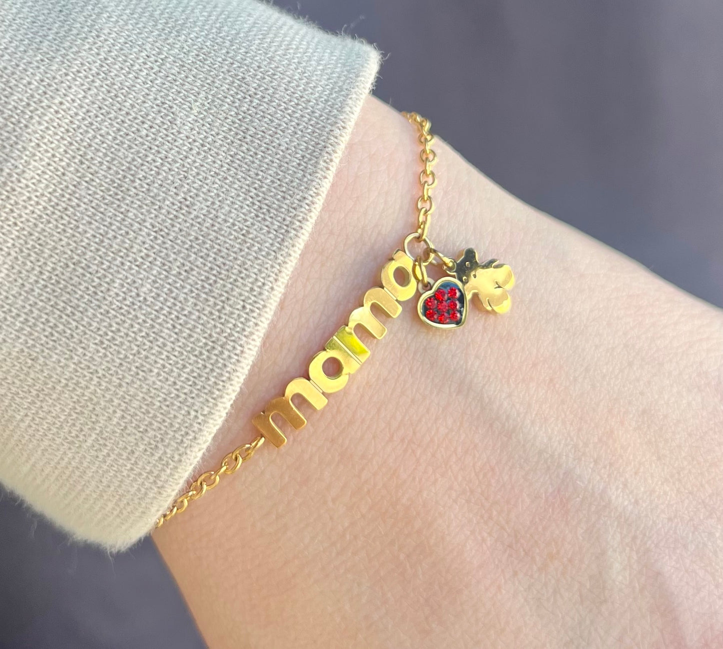 Mom Bear Bracelet